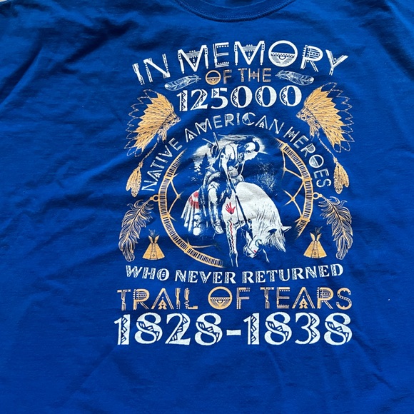 In Memory Trail Of Tears T-shirt Native American Indian 5XL - Picture 2 of 4